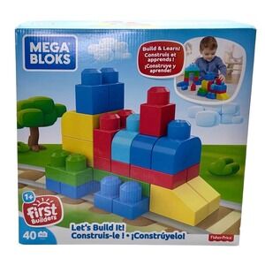 NEW Mega Bloks First‎ Builders Let's Build It! 40 Piece Building Blocks
